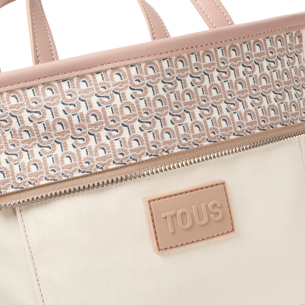 Small taupe Tote bag TOUS MANIFESTO