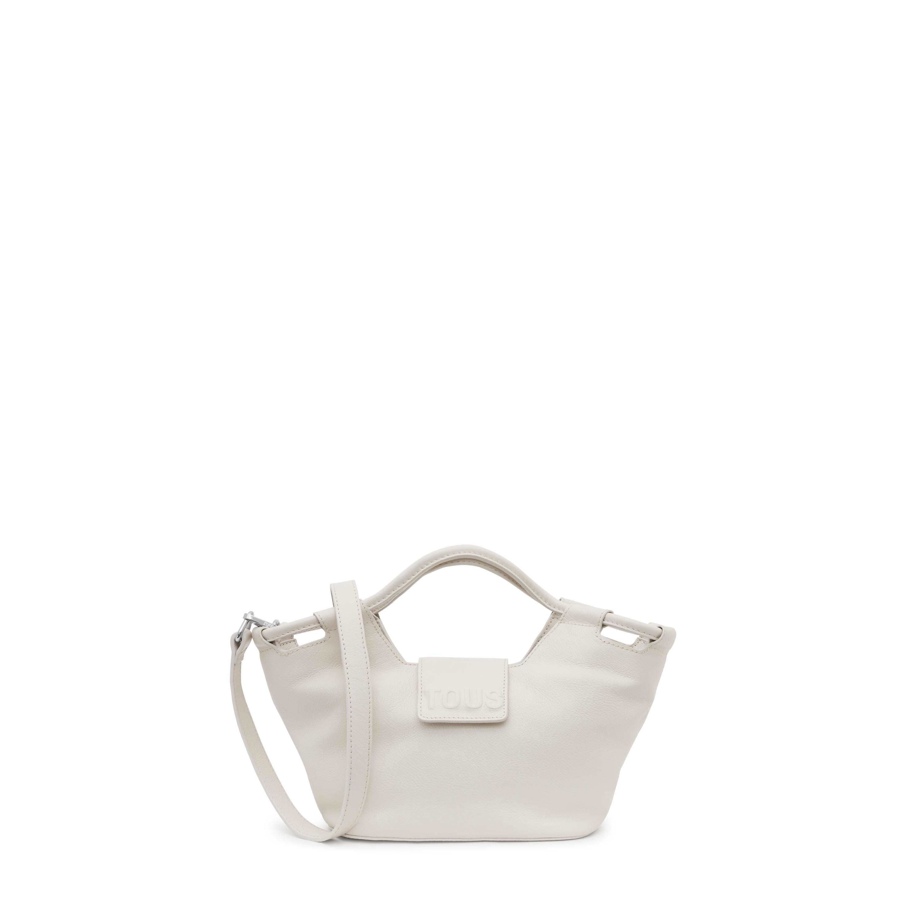 Small white leather Tote bag TOUS Sun