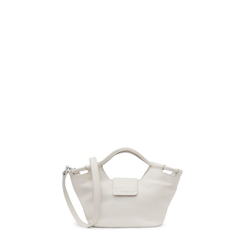 Small white leather Tote bag TOUS Sun