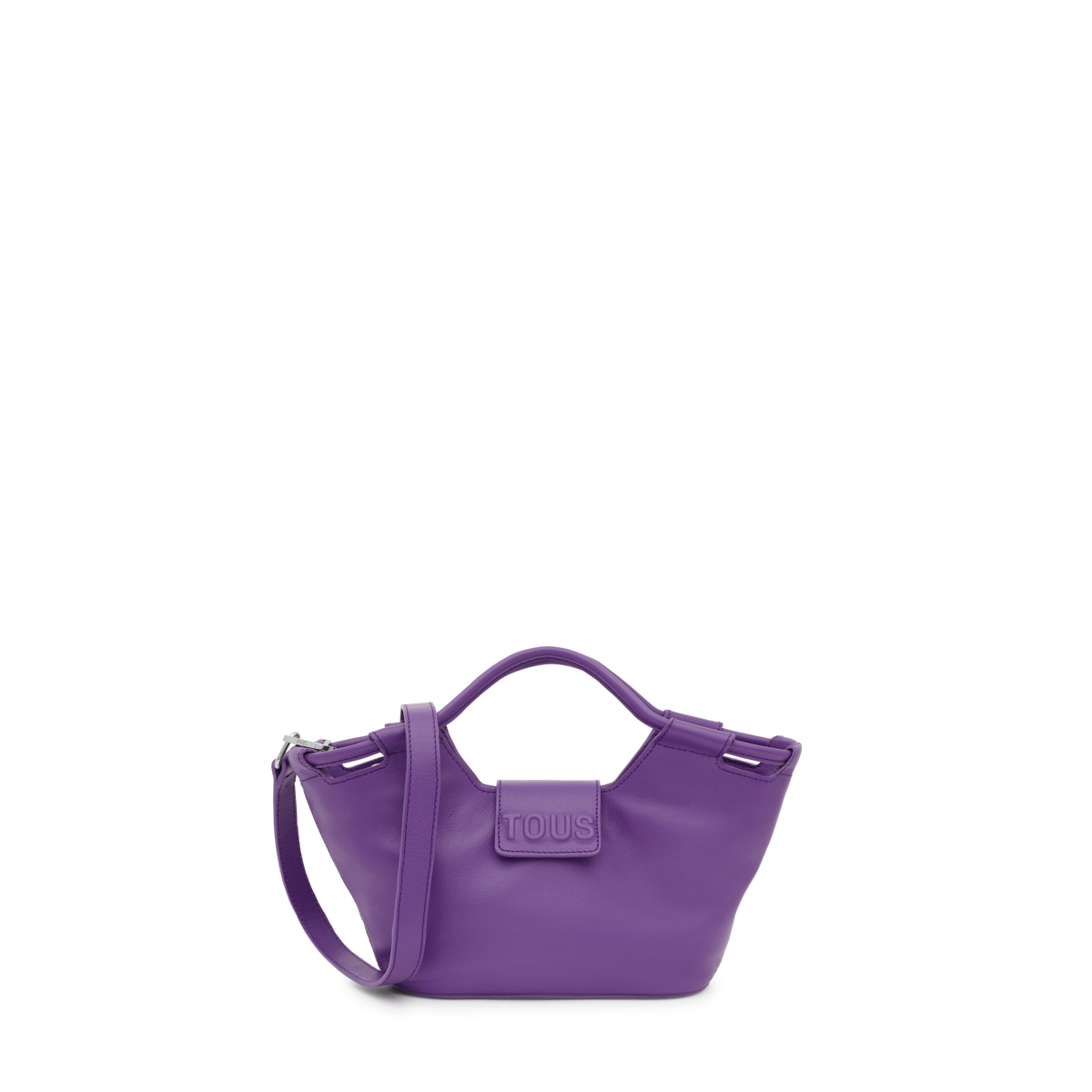 Small purple leather Tote bag TOUS Sun image number 0