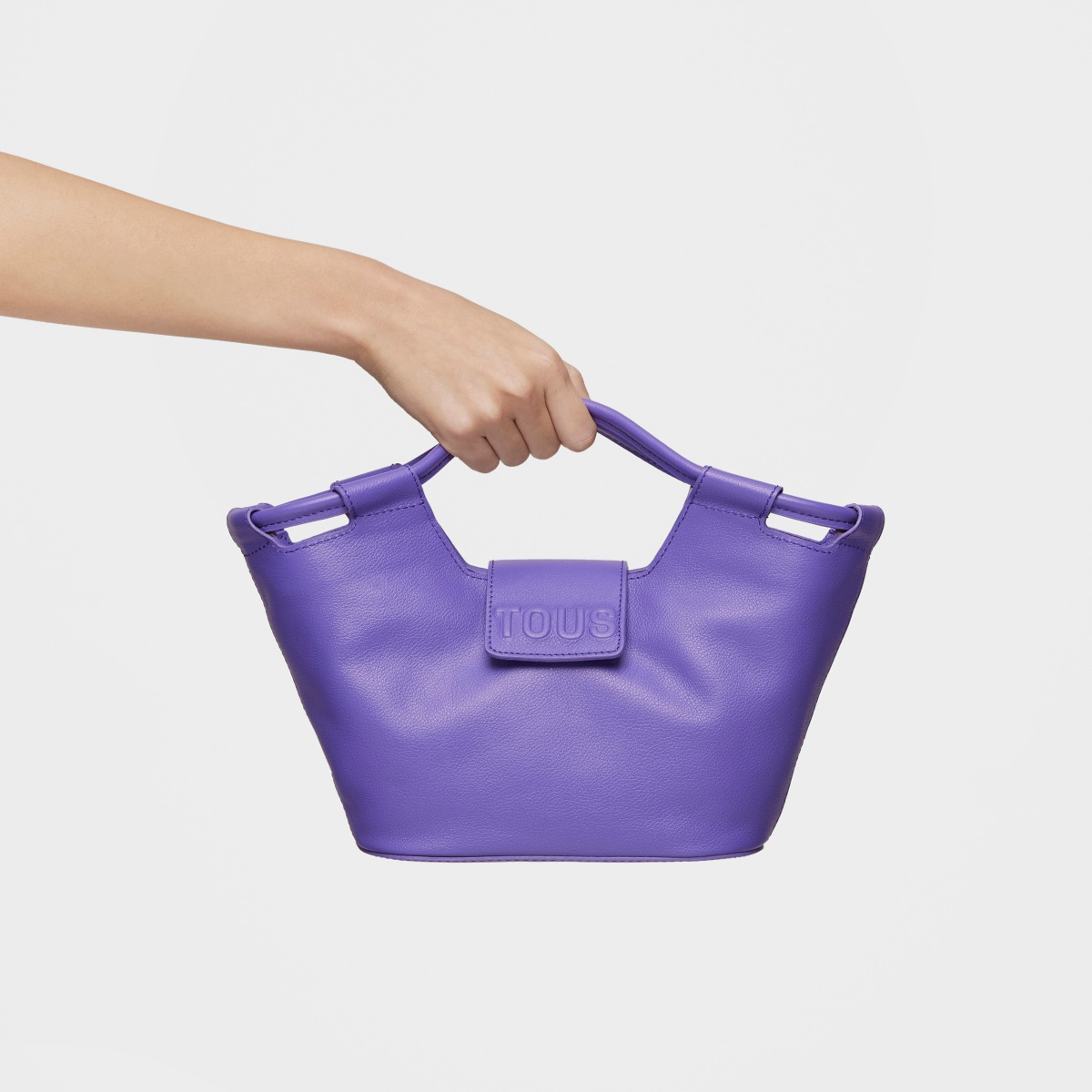 Small purple leather Tote bag TOUS Sun image number 4