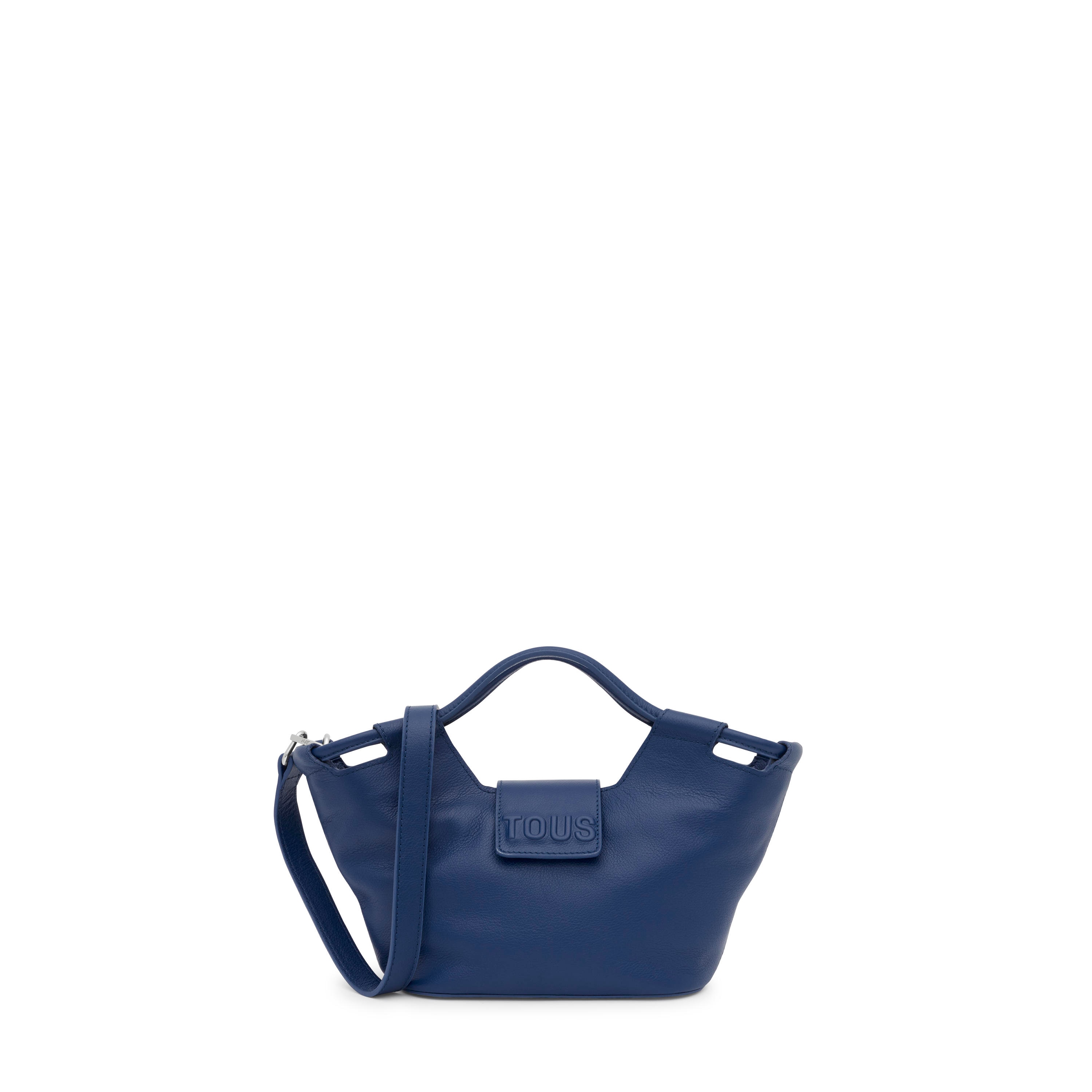 Small navy blue leather Tote bag TOUS Sun