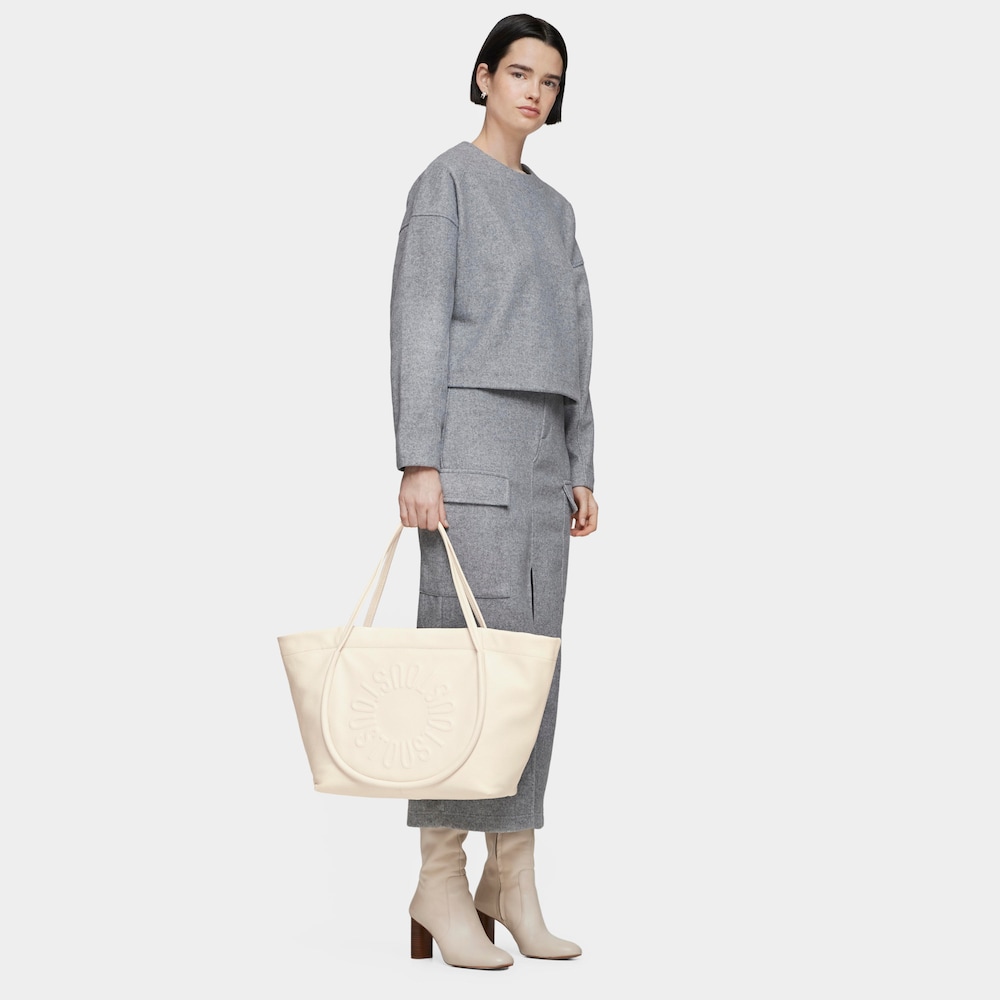Capazo grande de piel beige TOUS Miranda image number 3
