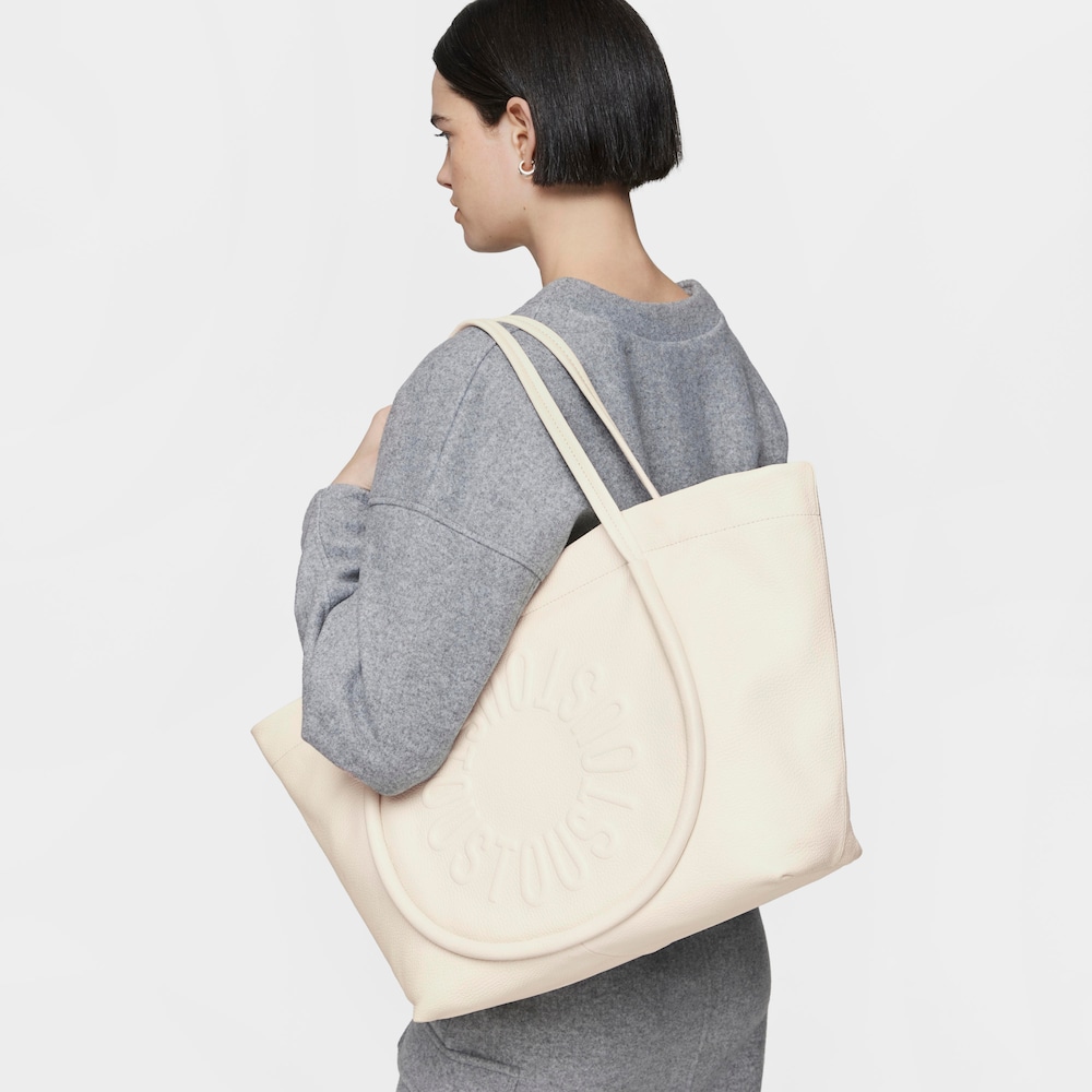 Capazo grande de piel beige TOUS Miranda