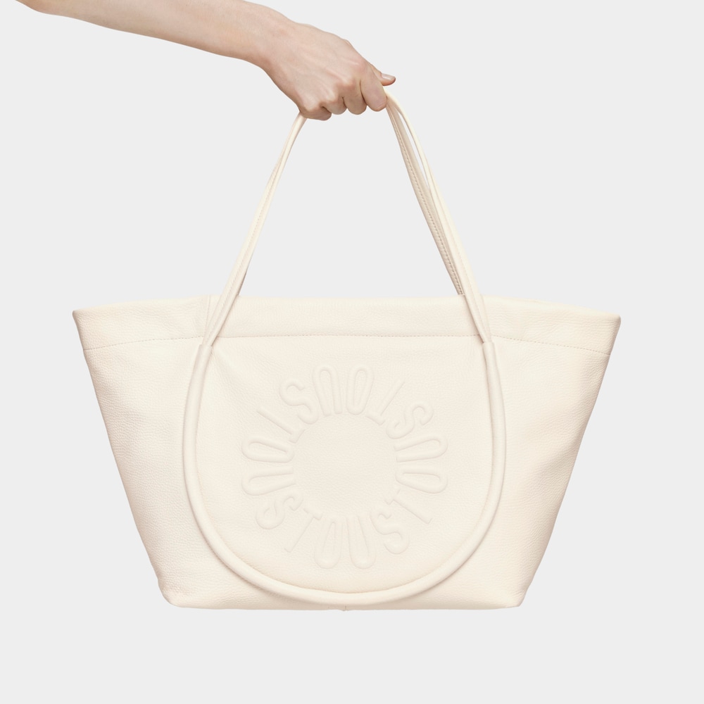 Capazo grande de piel beige TOUS Miranda