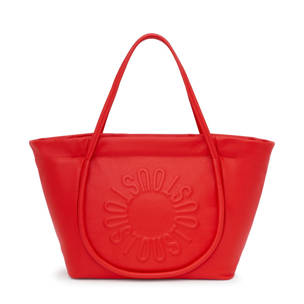 Large red leather Tote bag TOUS Miranda