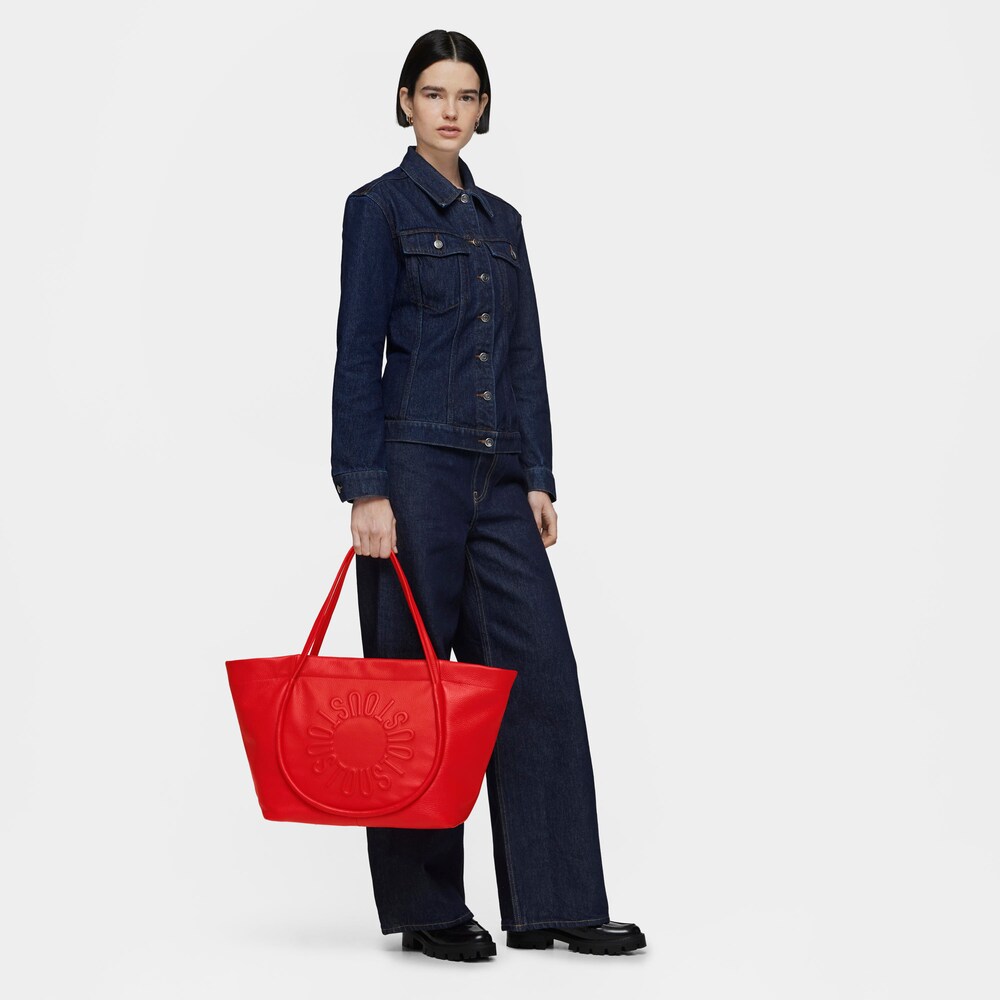 Large red leather Tote bag TOUS Miranda
