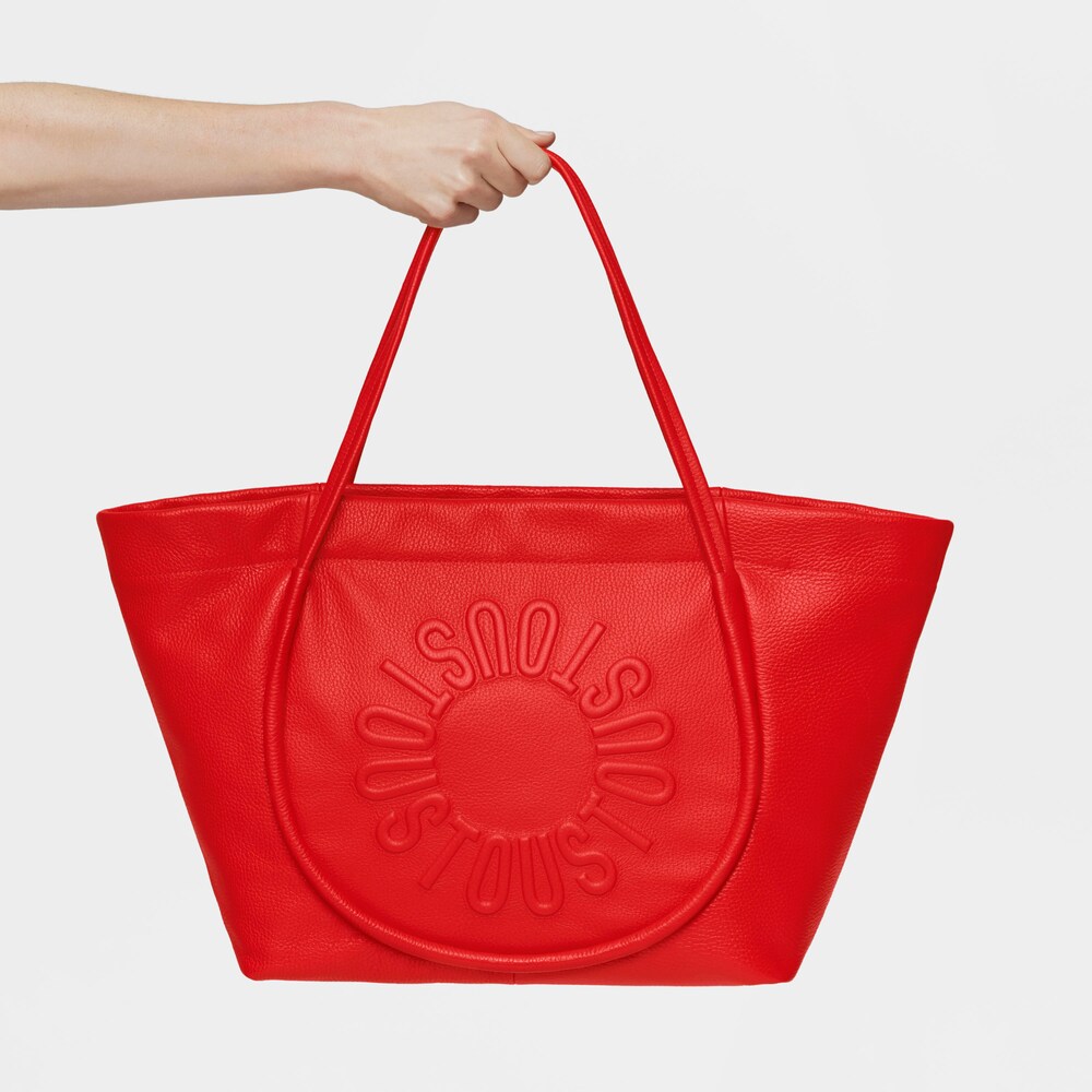 Large red leather Tote bag TOUS Miranda
