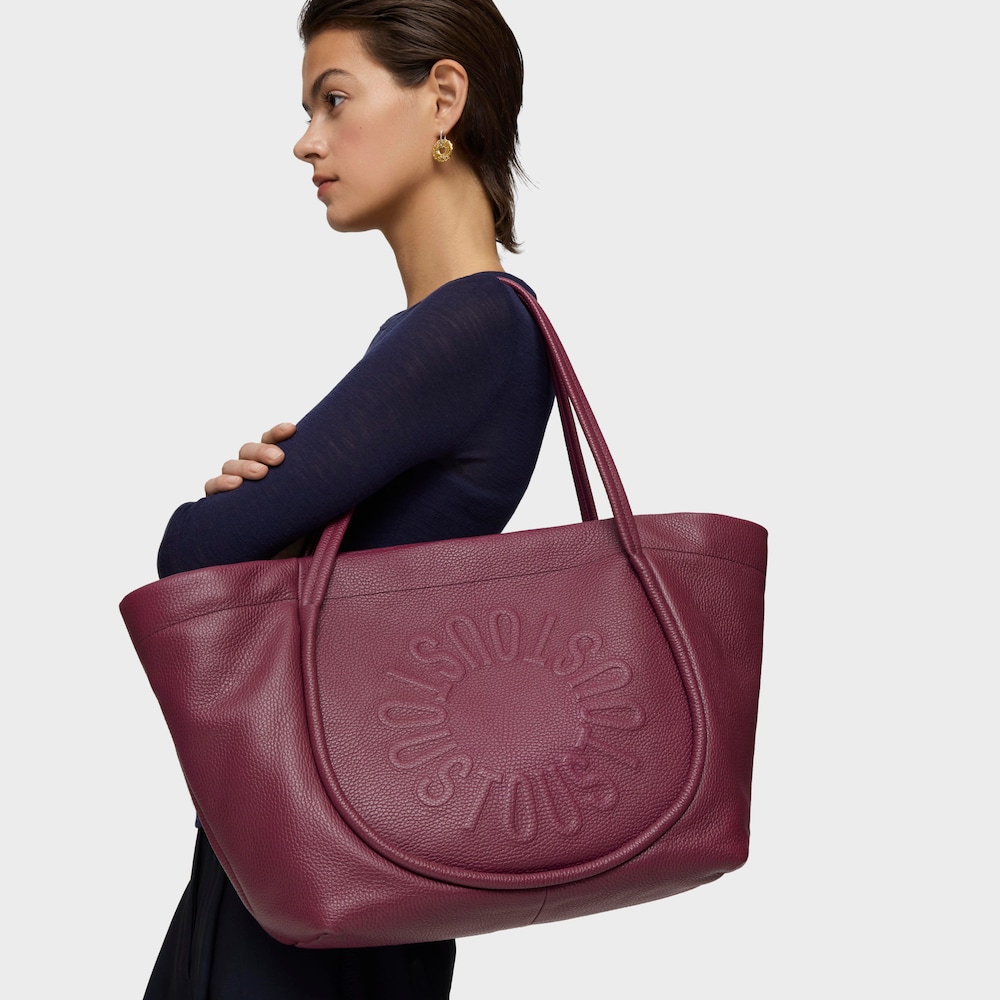 Large burgundy leather Tote bag TOUS Miranda image number 3