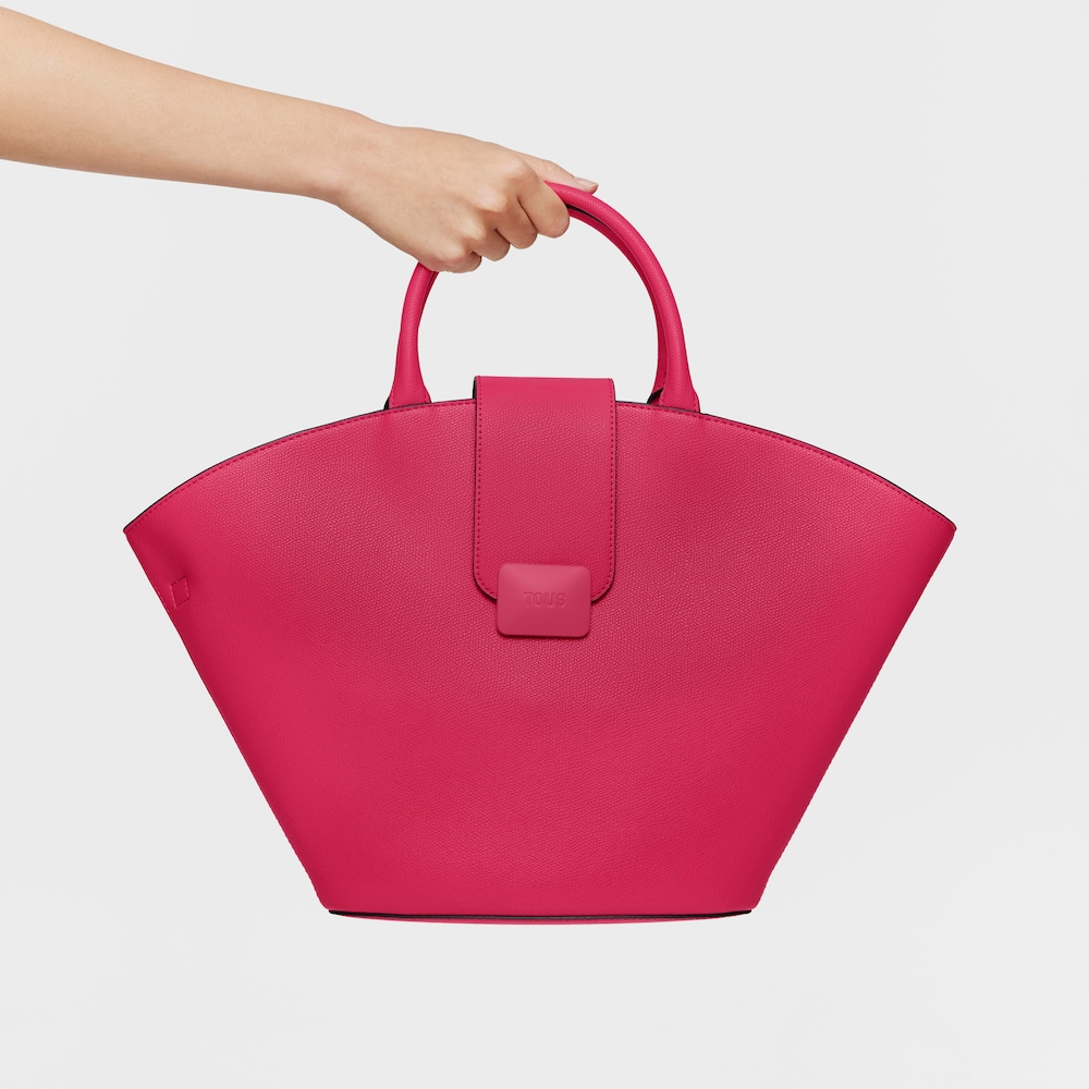 Large fuchsia-colored Tote bag TOUS Lucia