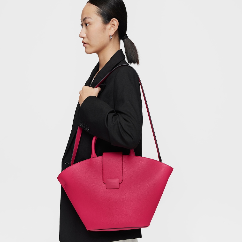 Large fuchsia-colored Tote bag TOUS Lucia