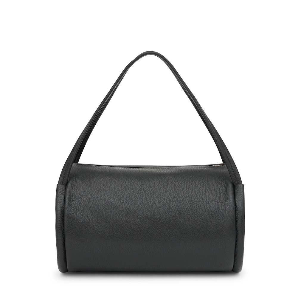 Bolso Duffle mediano de piel negra TOUS Miranda image number 1