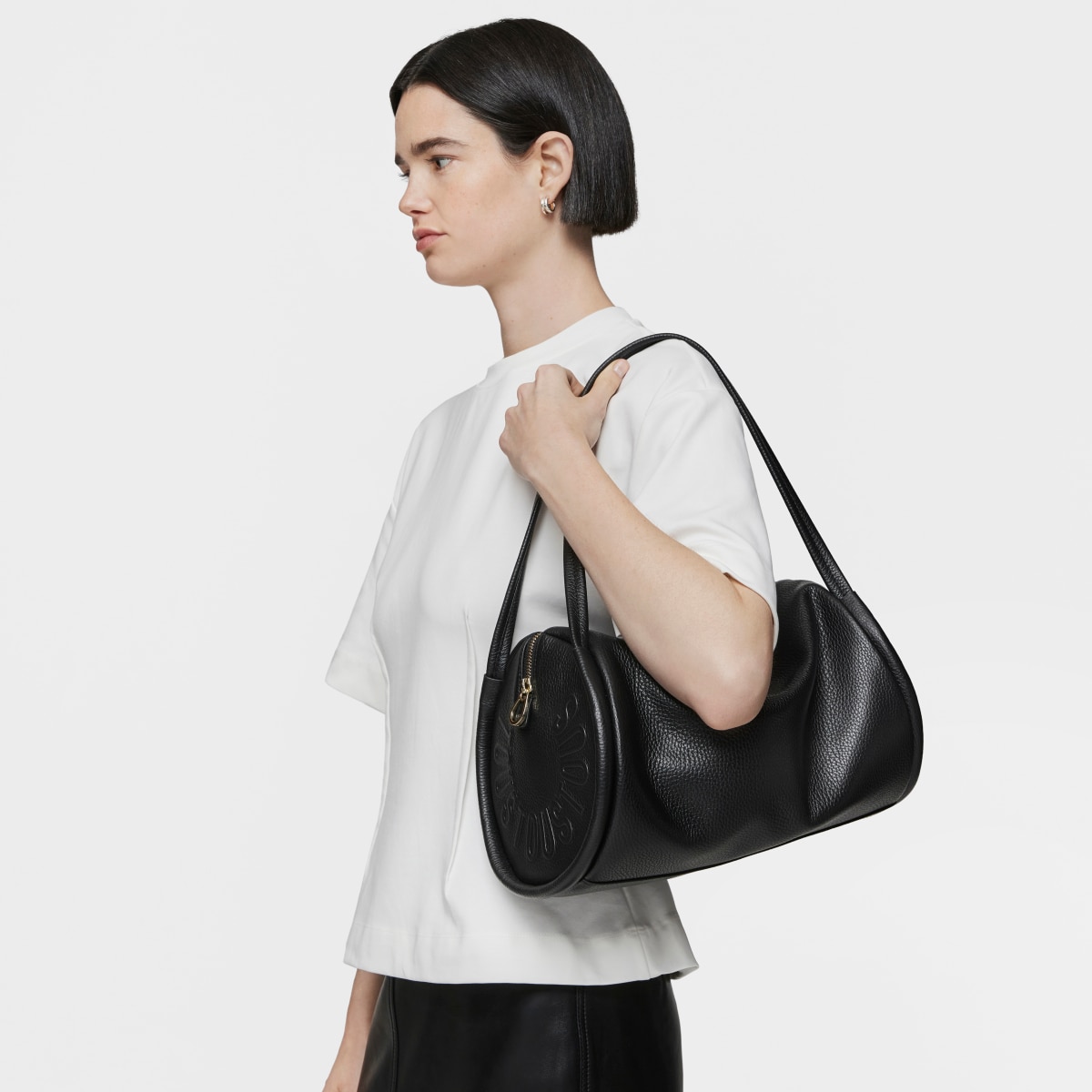 Medium black leather Duffel bag TOUS Miranda image number 3