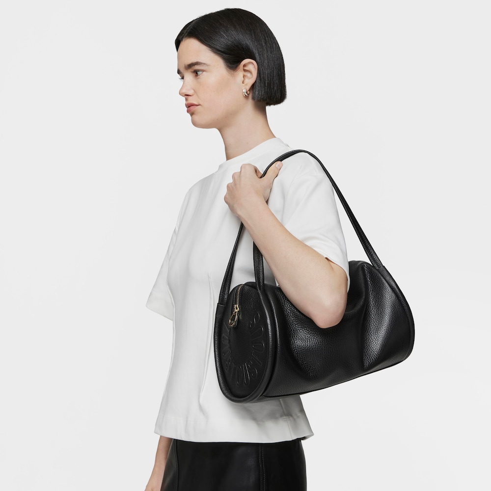 Bolso Duffle mediano de piel negra TOUS Miranda image number 3