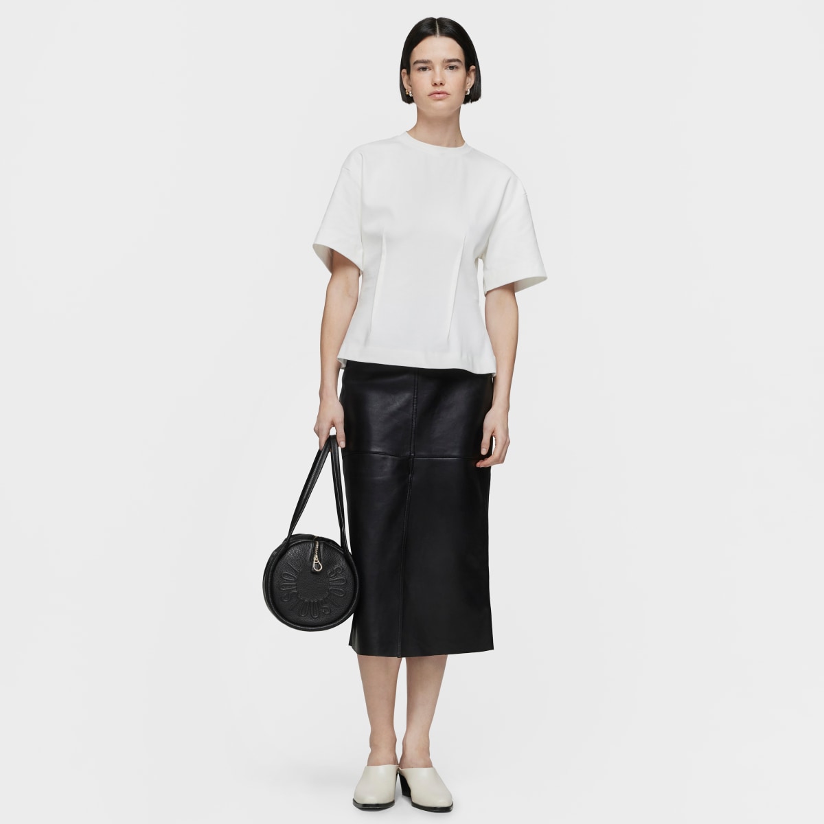 Medium black leather Duffel bag TOUS Miranda image number 4