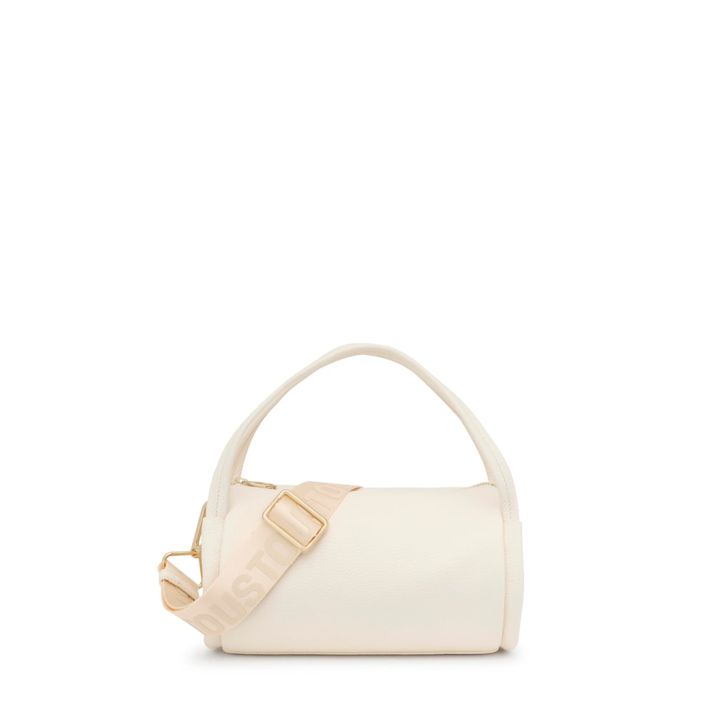 Bolso Duffle pequeño de piel beige TOUS Miranda image number 1