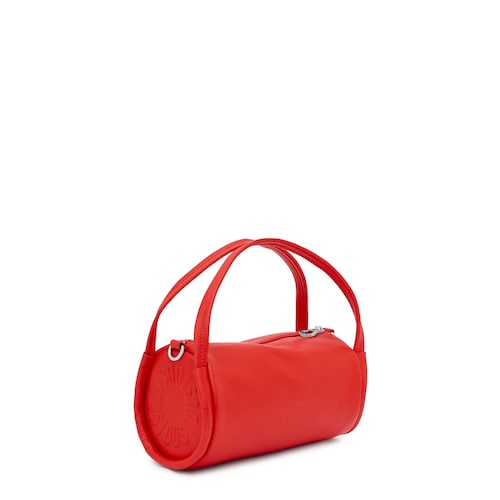 Bolso Duffle de piel peque&ntilde;o de piel rojo TOUS Miranda