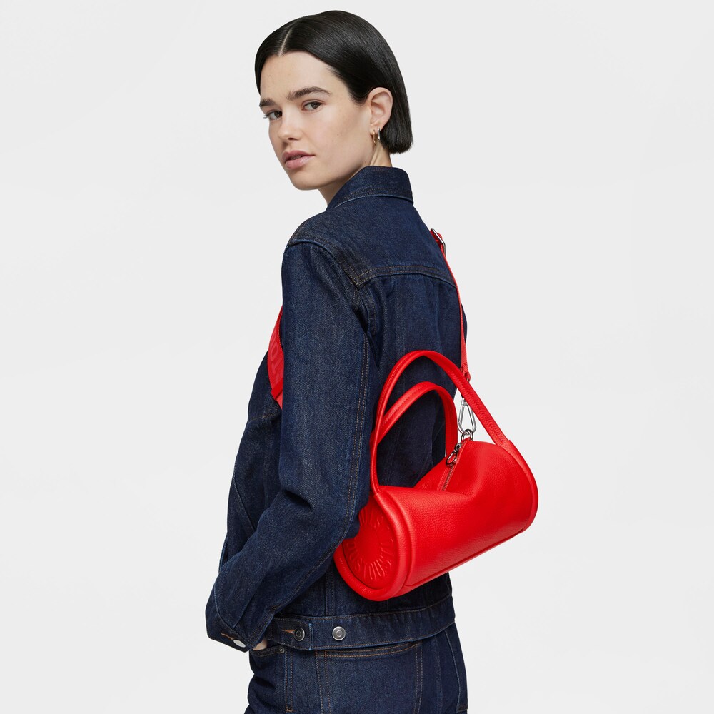 Bolso Duffle pequeño de piel roja TOUS Miranda image number 5