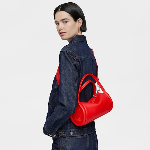 Bolso Duffle de piel peque&ntilde;o de piel rojo TOUS Miranda