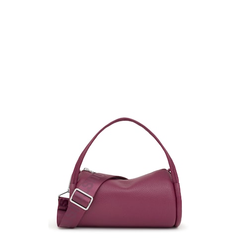 Bolso Duffle peque&ntilde;o de piel burdeos TOUS Miranda