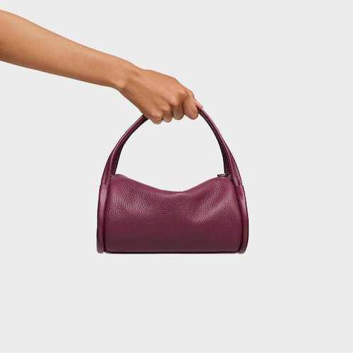 Bolso Duffle pequeño de piel burdeos TOUS Miranda