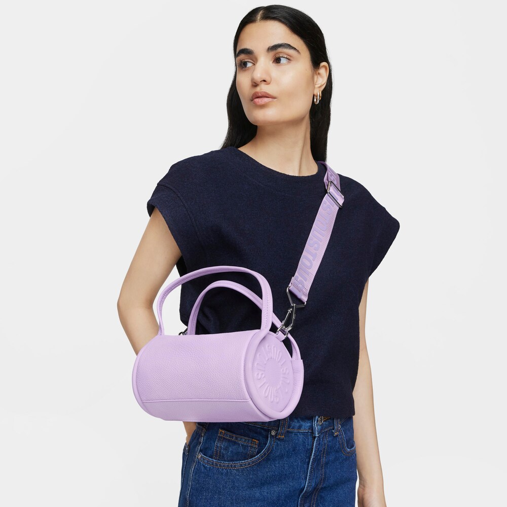Bolso Duffle de piel peque&ntilde;o lila TOUS Miranda