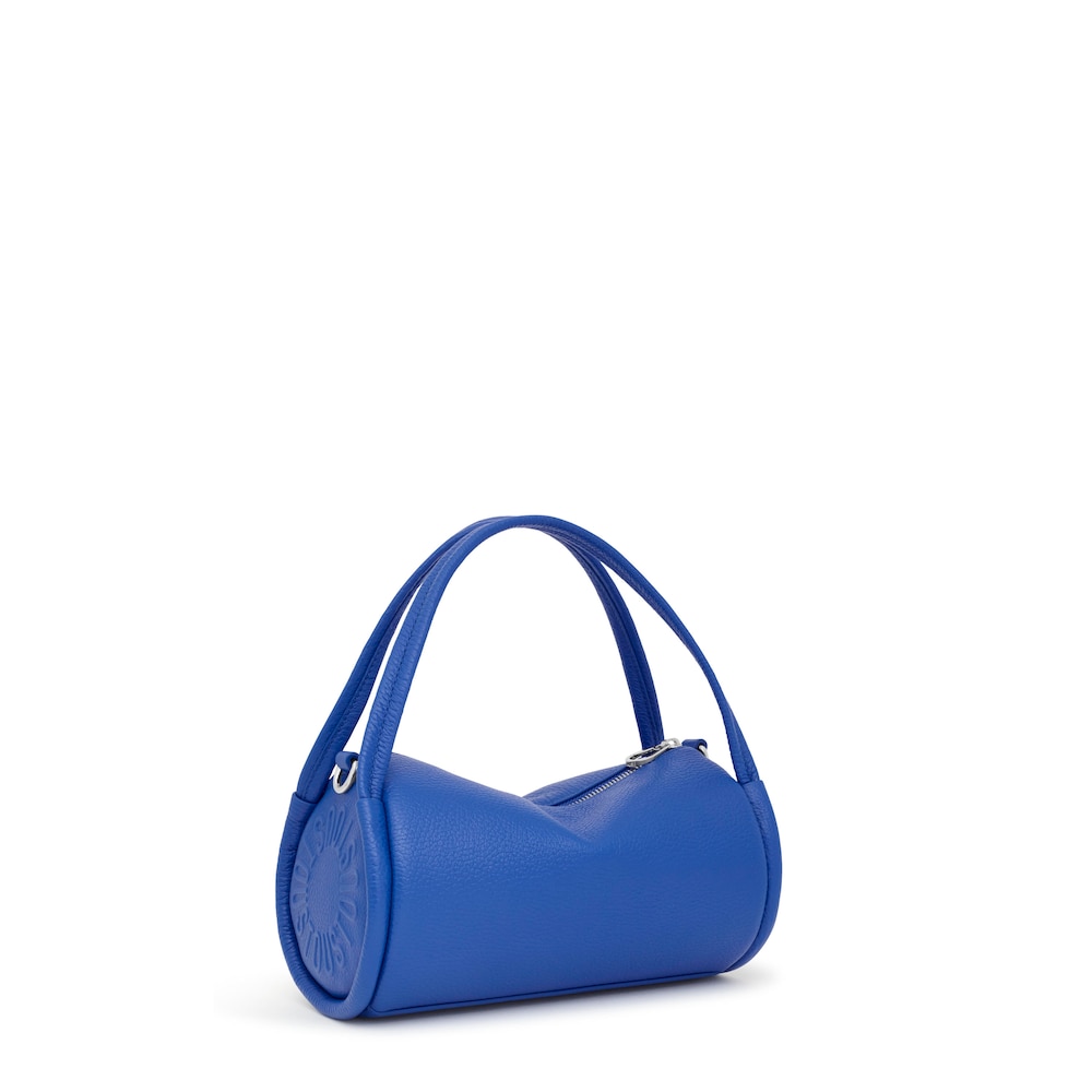 Bolso Duffle pequeño de piel azul eléctrico TOUS Miranda image number 1
