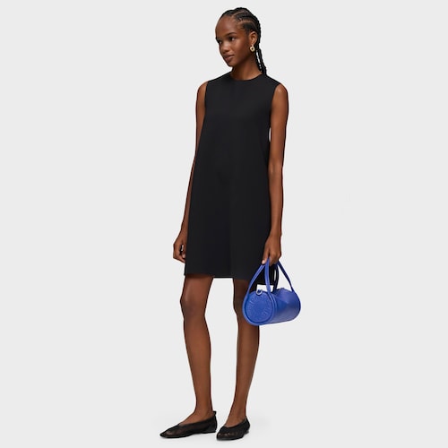 Bolso Duffle pequeño de piel azul eléctrico TOUS Miranda