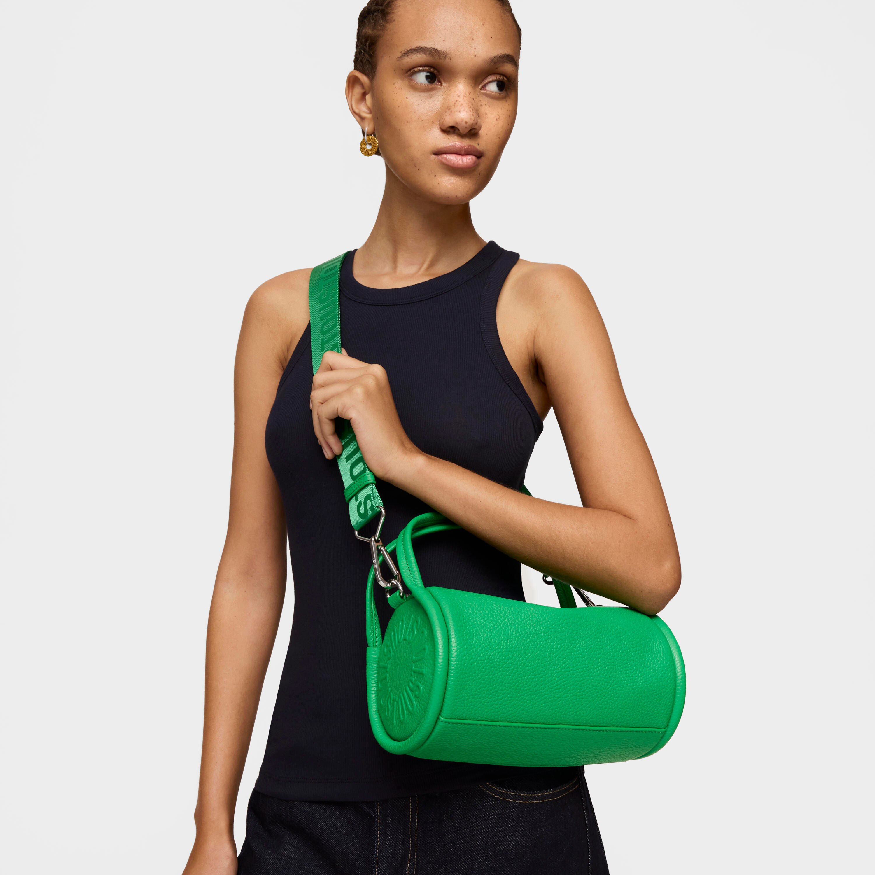 Small green leather Duffel bag TOUS Miranda