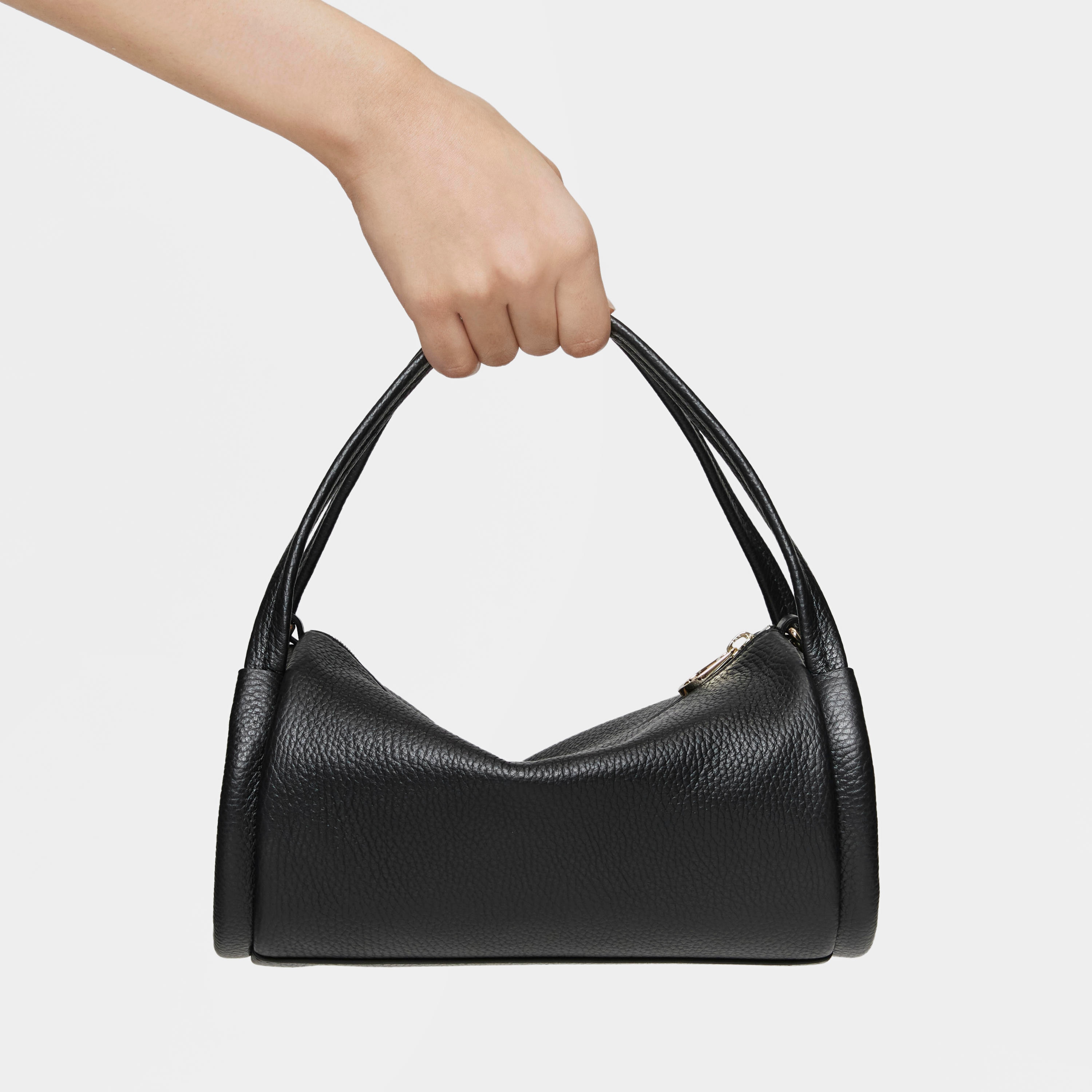Small black leather Duffel bag TOUS Miranda