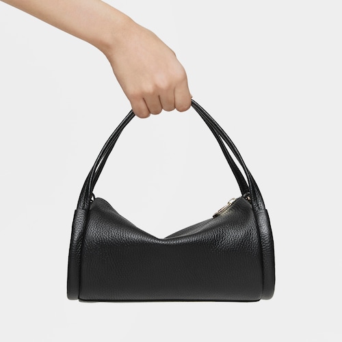 Bolso Duffle de piel peque&ntilde;o de piel negro TOUS Miranda