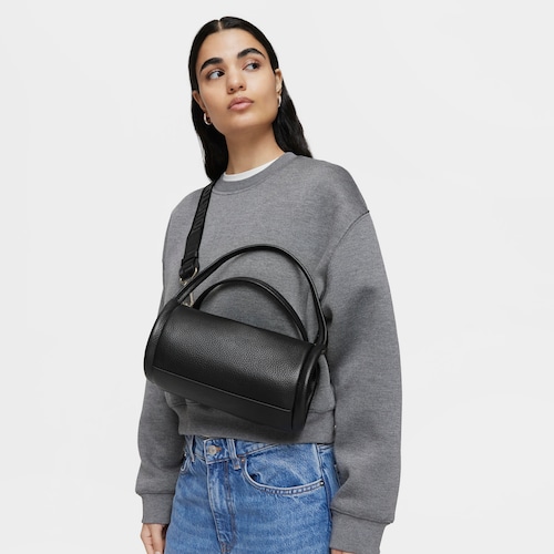 Bolso Duffle de piel peque&ntilde;o de piel negro TOUS Miranda