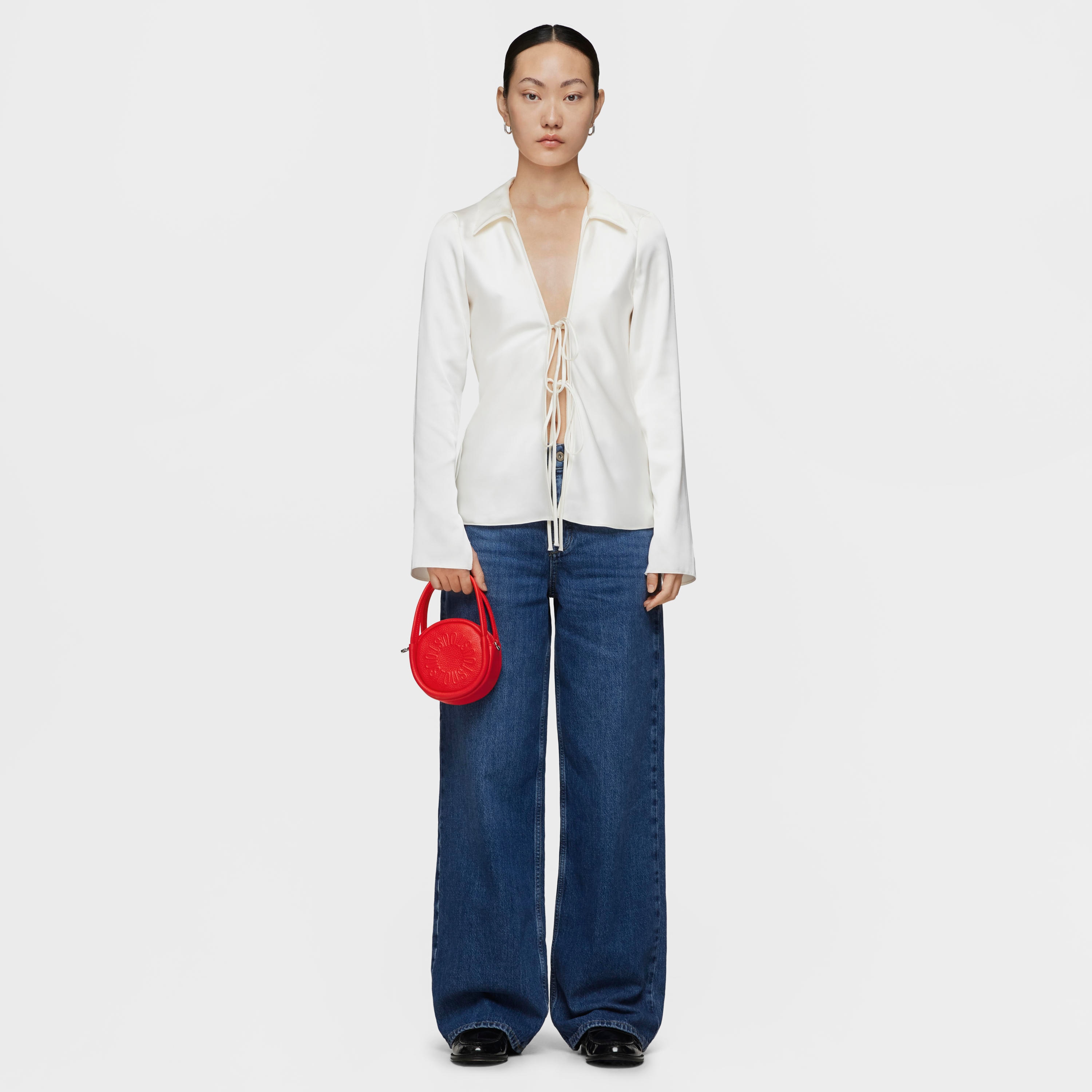 Red leather Crossbody minibag TOUS Miranda