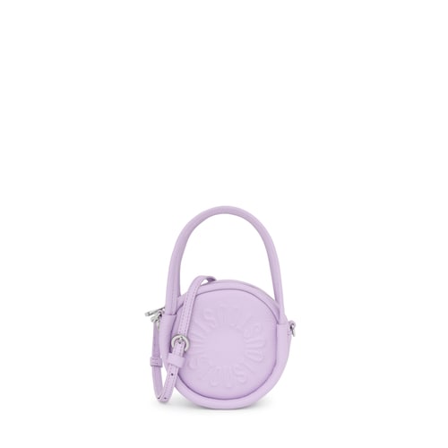 Lilac-colored leather Crossbody minibag TOUS Miranda