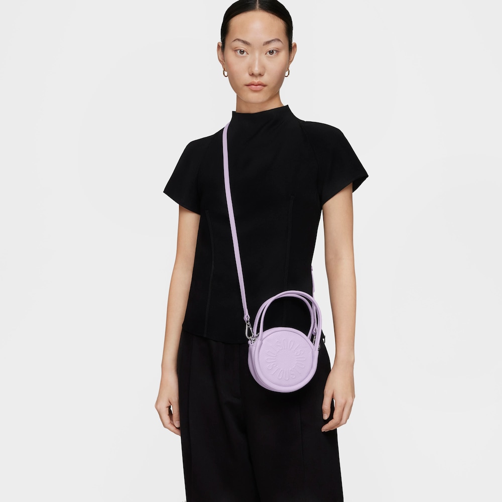 Lilac-colored leather Crossbody minibag TOUS Miranda