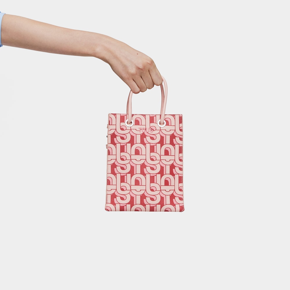 Coral-colored Pop Minibag TOUS MANIFESTO