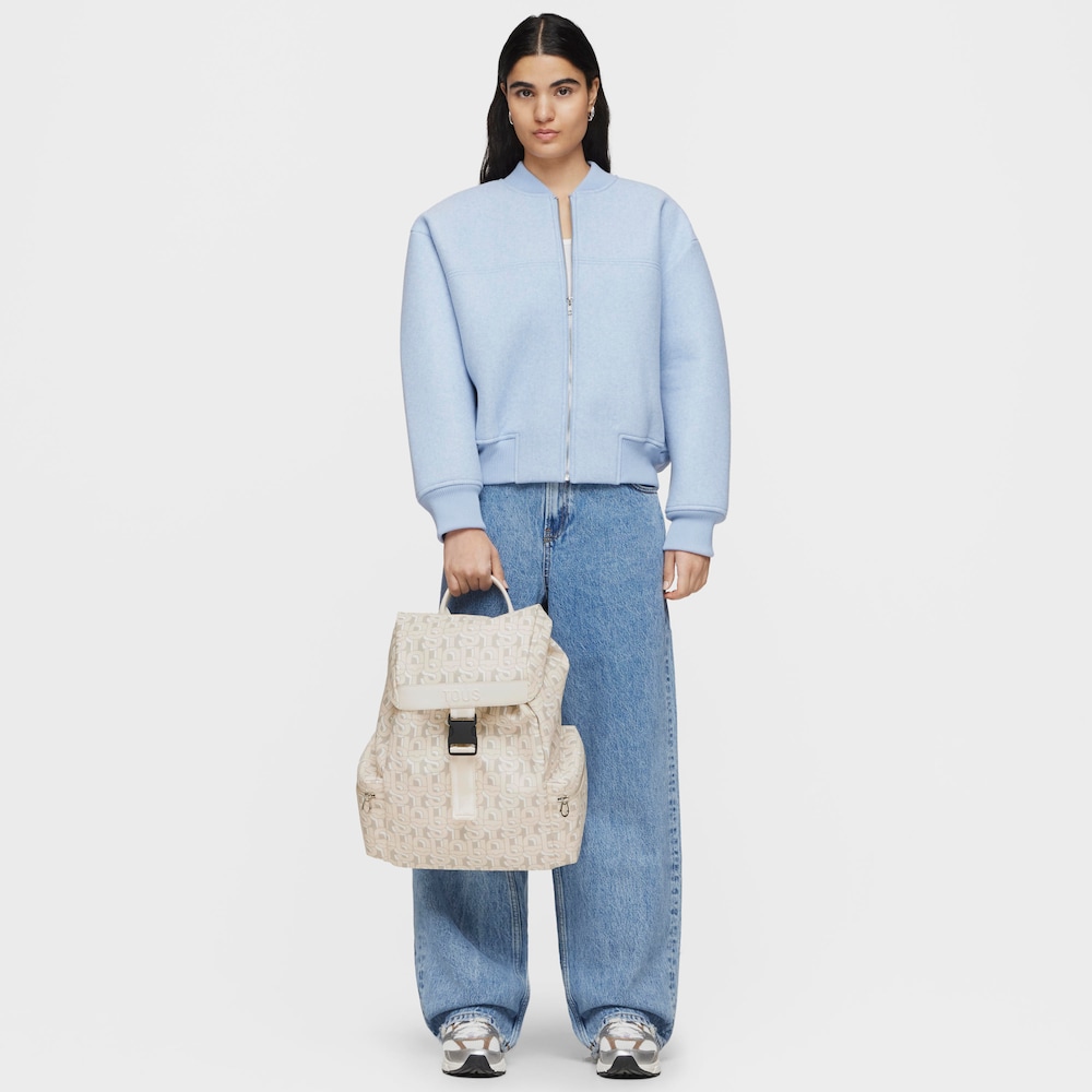 Large beige Backpack TOUS MANIFESTO