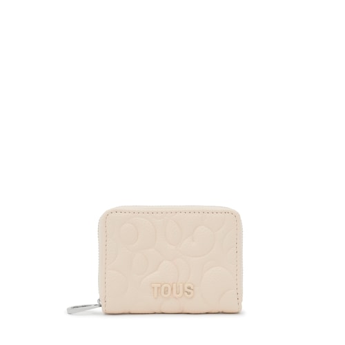Monedero de piel beige TOUS Greta