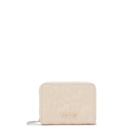 Monedero de piel beige TOUS Greta
