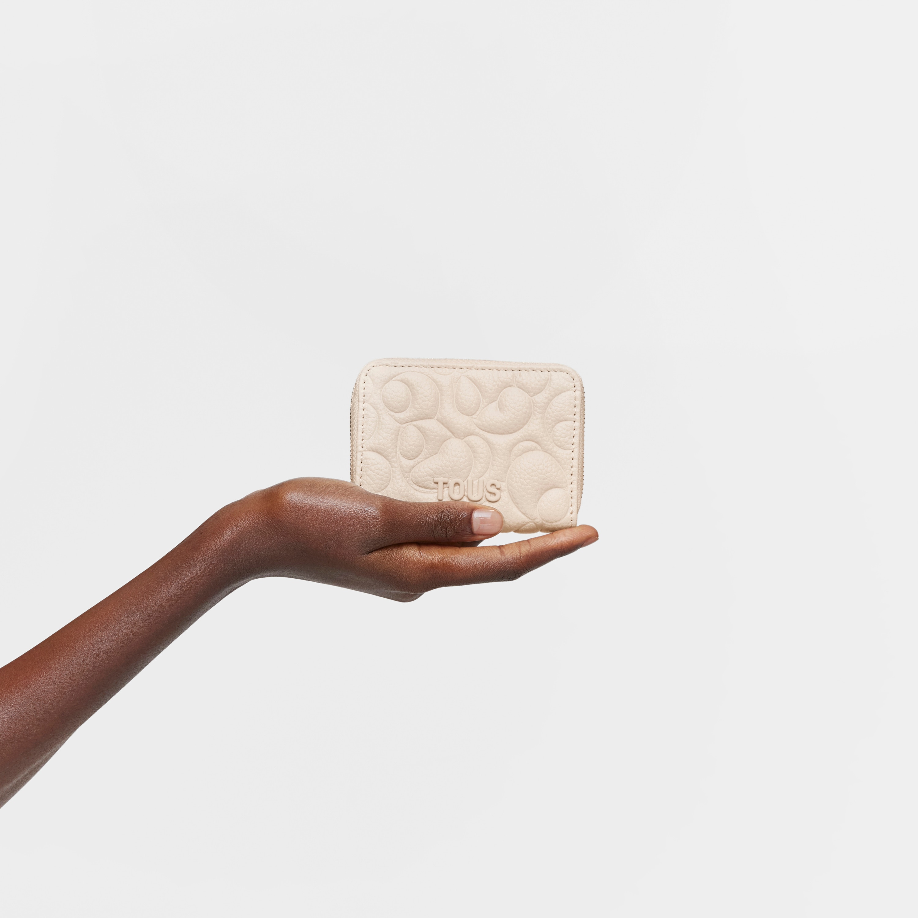 Beige leather Change purse TOUS Greta