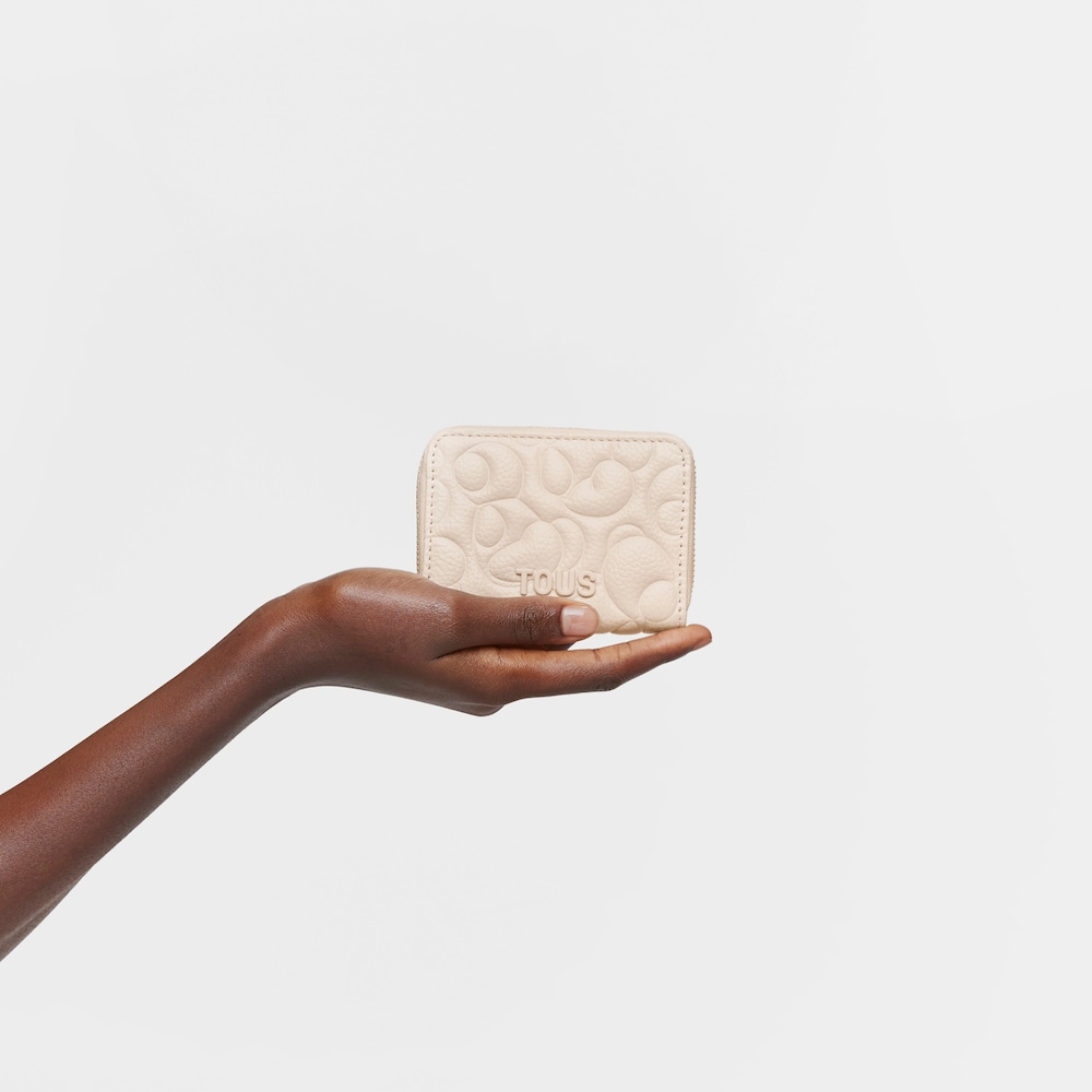 Beige leather Change purse TOUS Greta