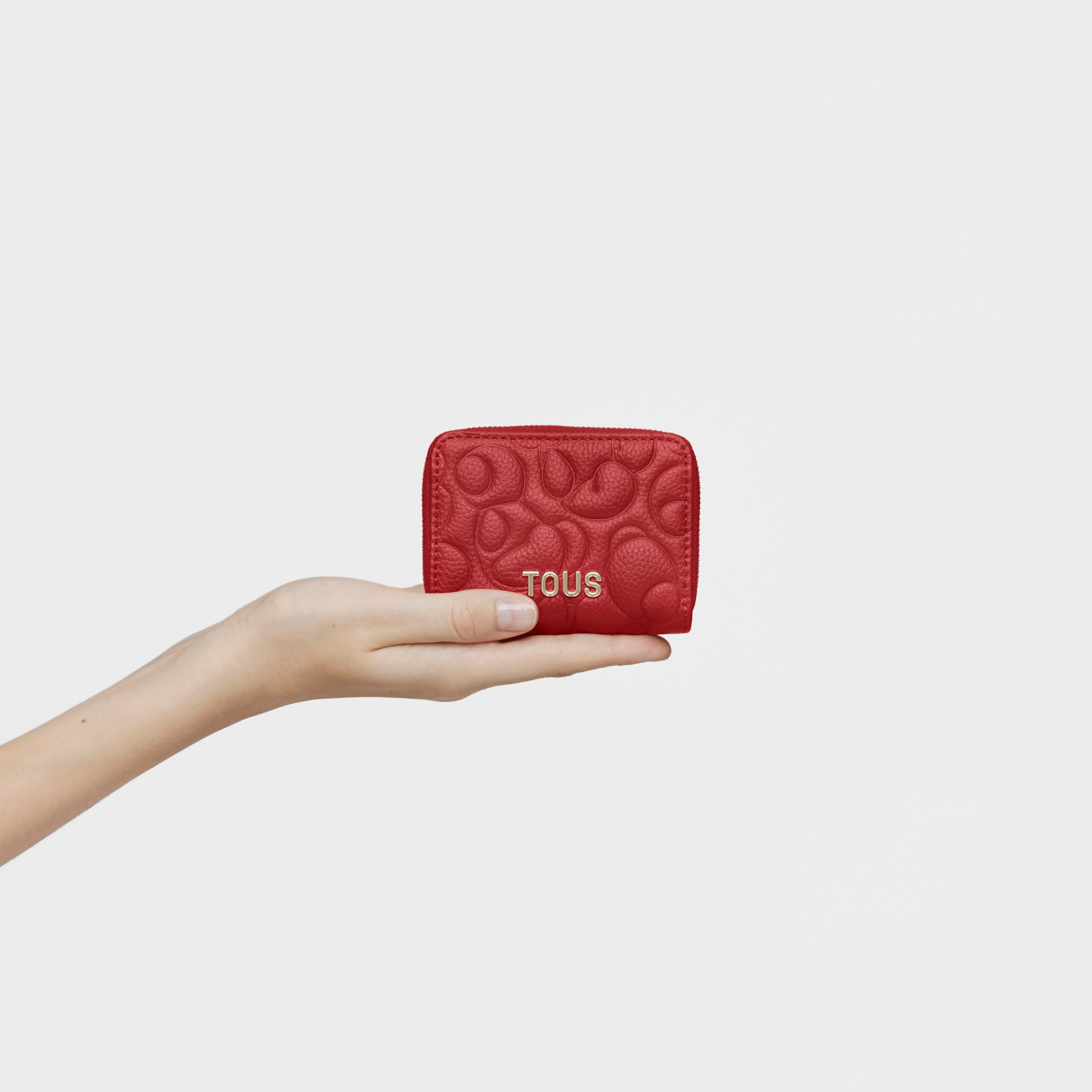 Red leather Change purse TOUS Greta