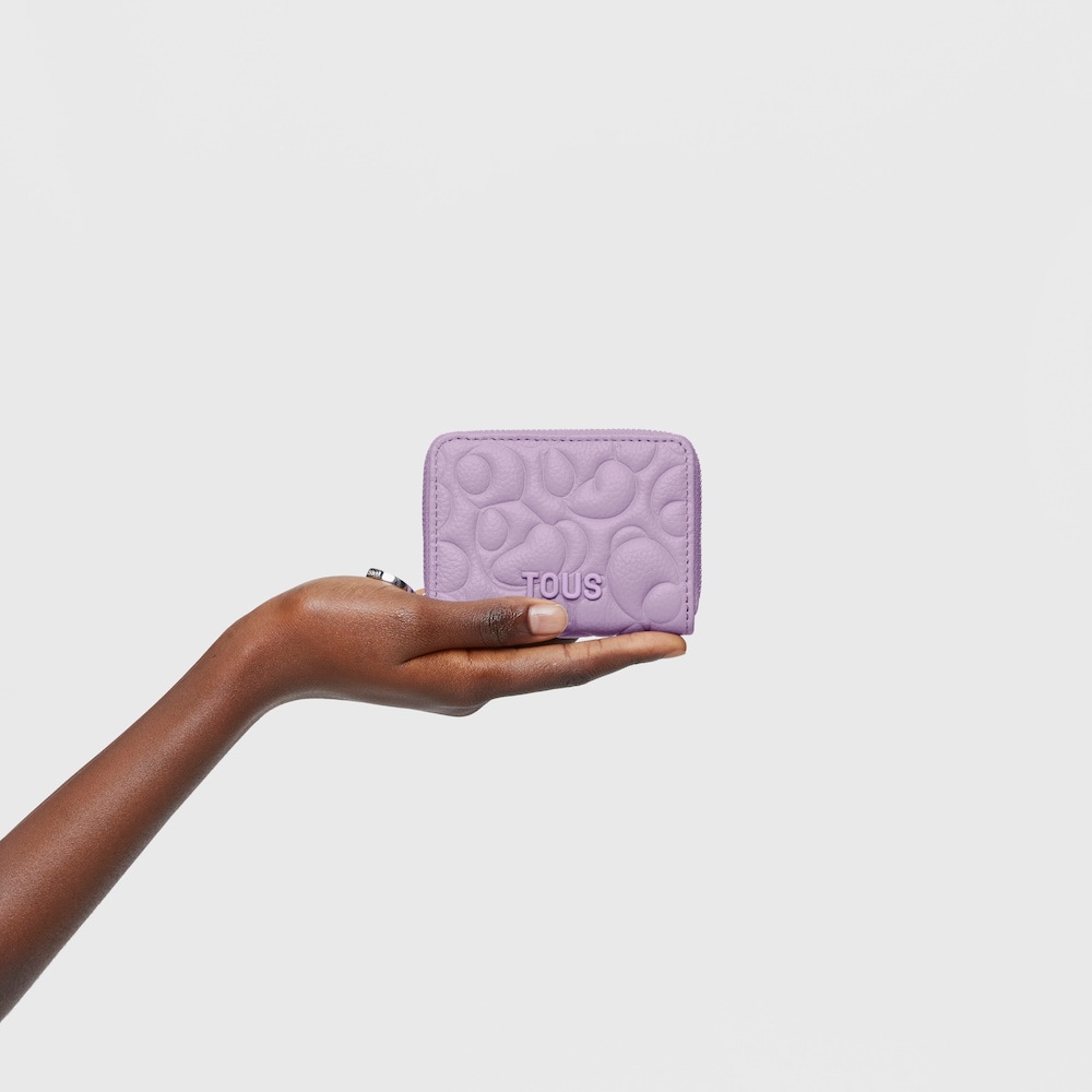 Lilac-colored leather Change purse TOUS Greta
