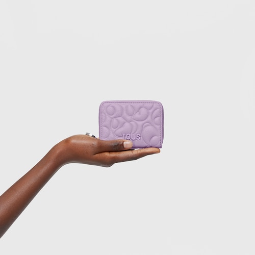 Lilac-colored leather Change purse TOUS Greta