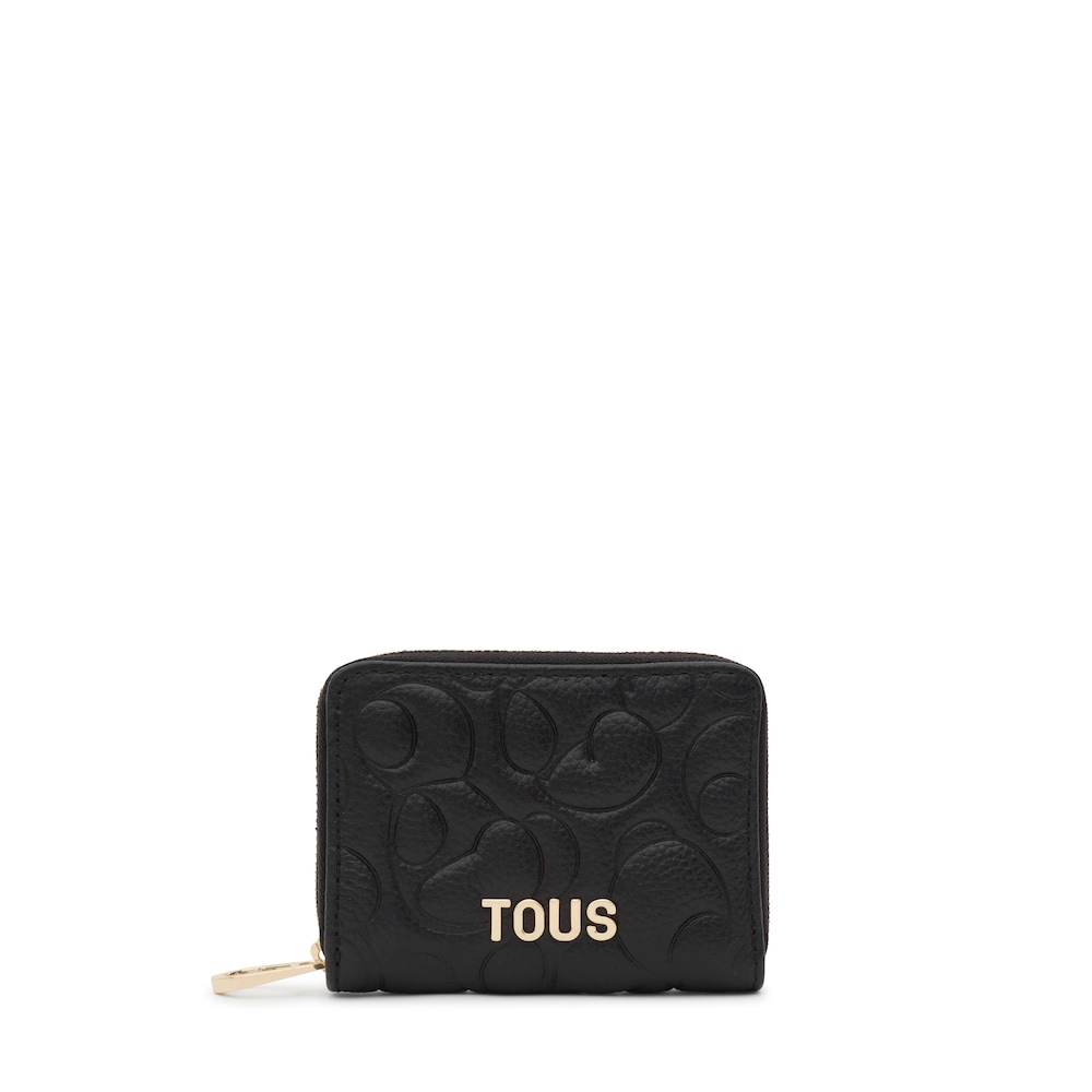 Black leather Change purse TOUS Greta