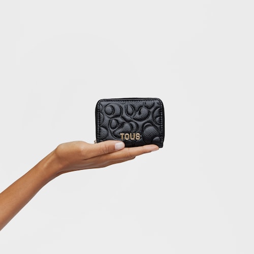 Monedero de piel negra TOUS Greta