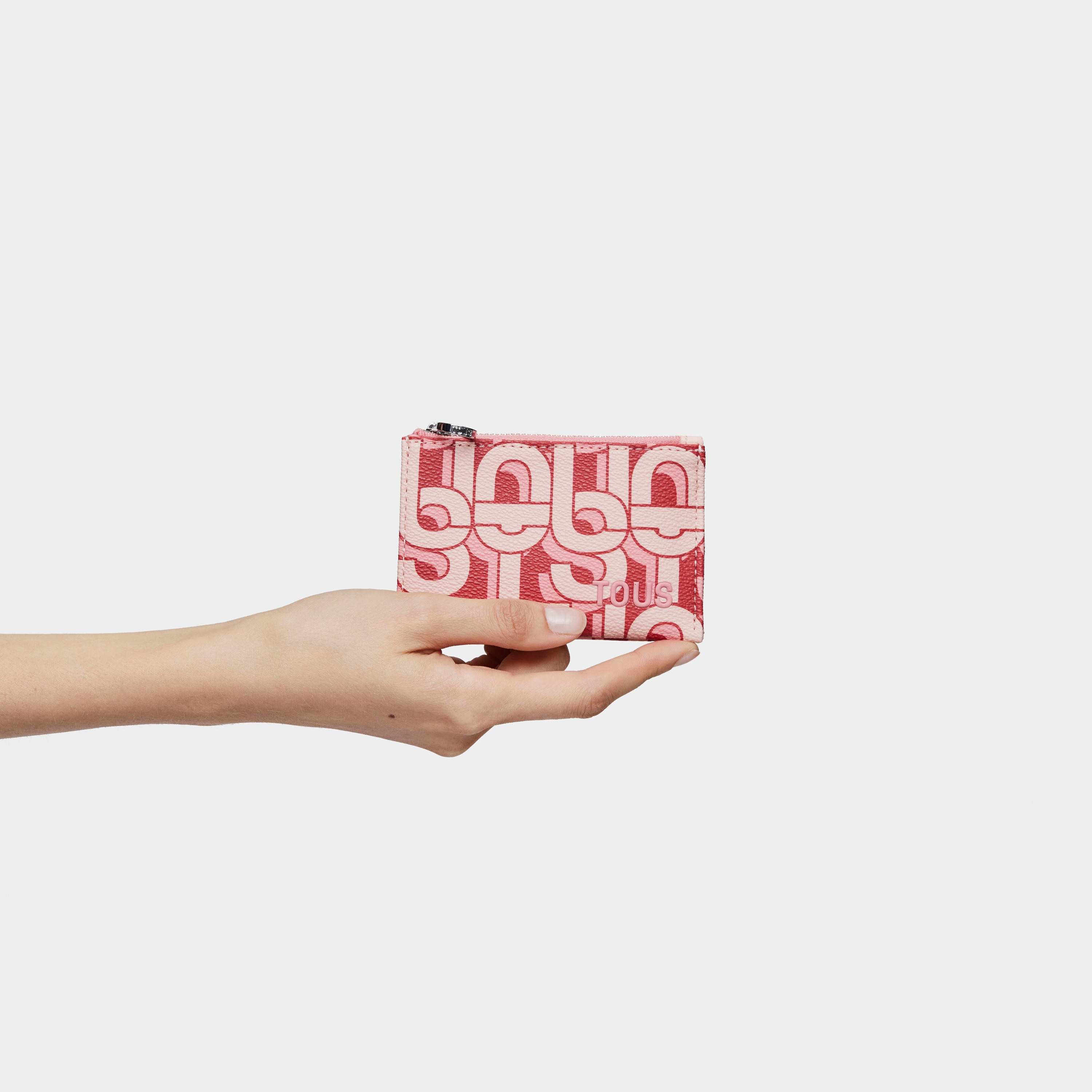 Coral-colored Change purse-cardholder TOUS MANIFESTO