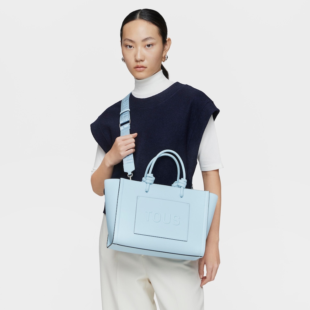 Shopper mediano Amaya azul claro TOUS La Rue New image number 4