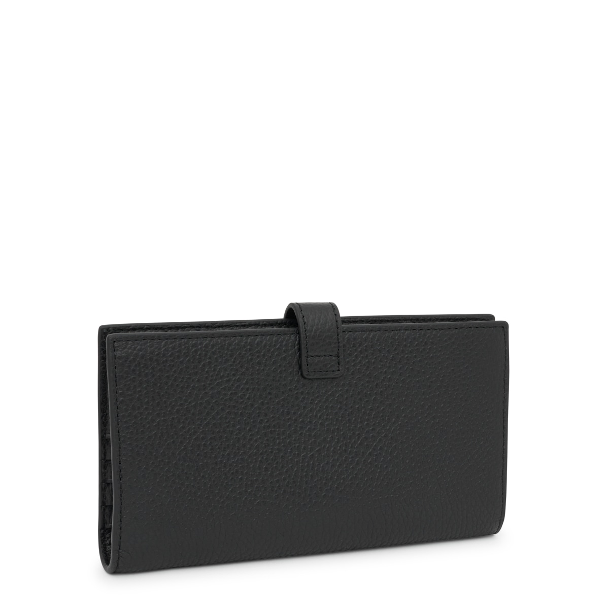 Billetera grande Flap de piel negra TOUS Miranda