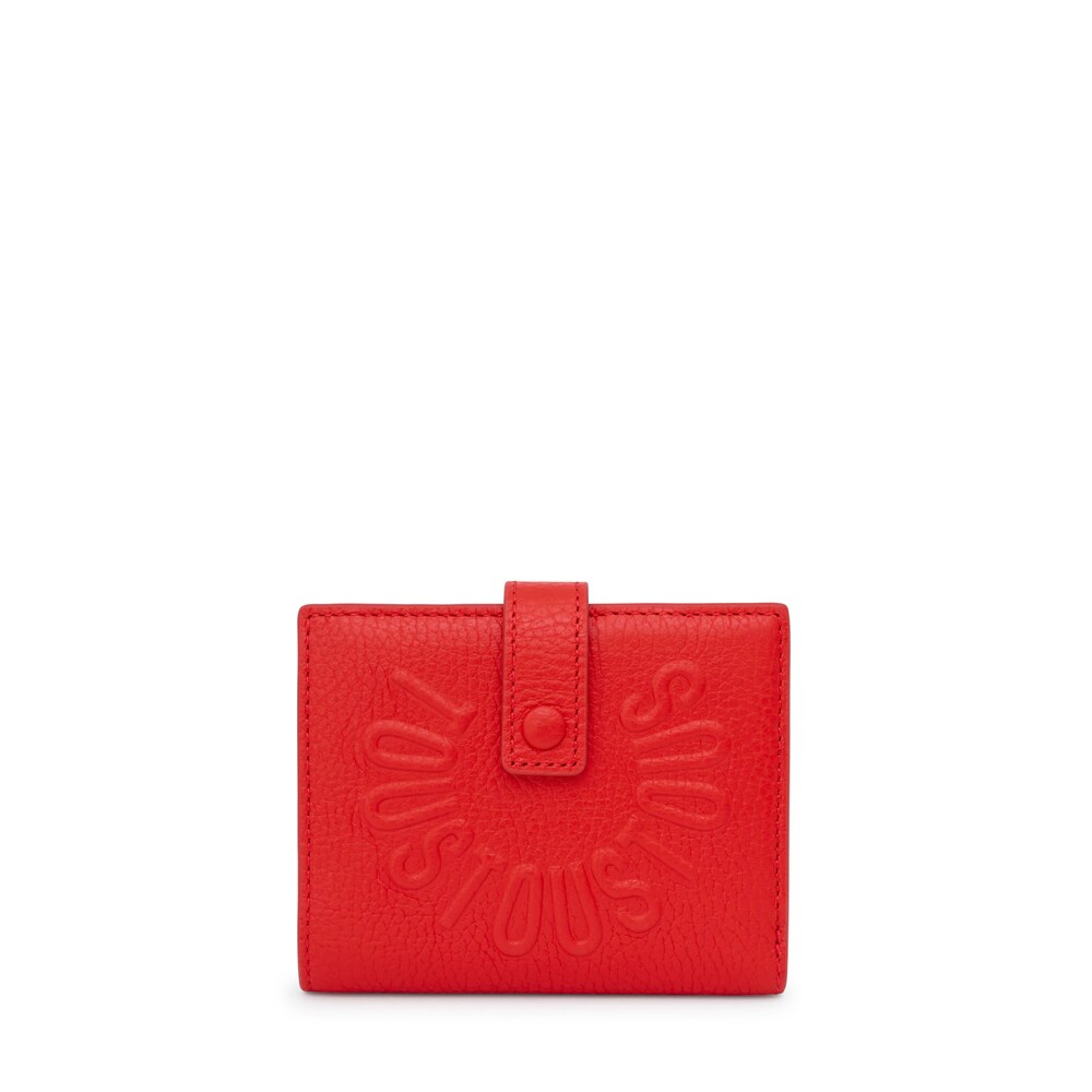 Tous Red Wallet Red leather Flap Card wallet TOUS Miranda | TOUS